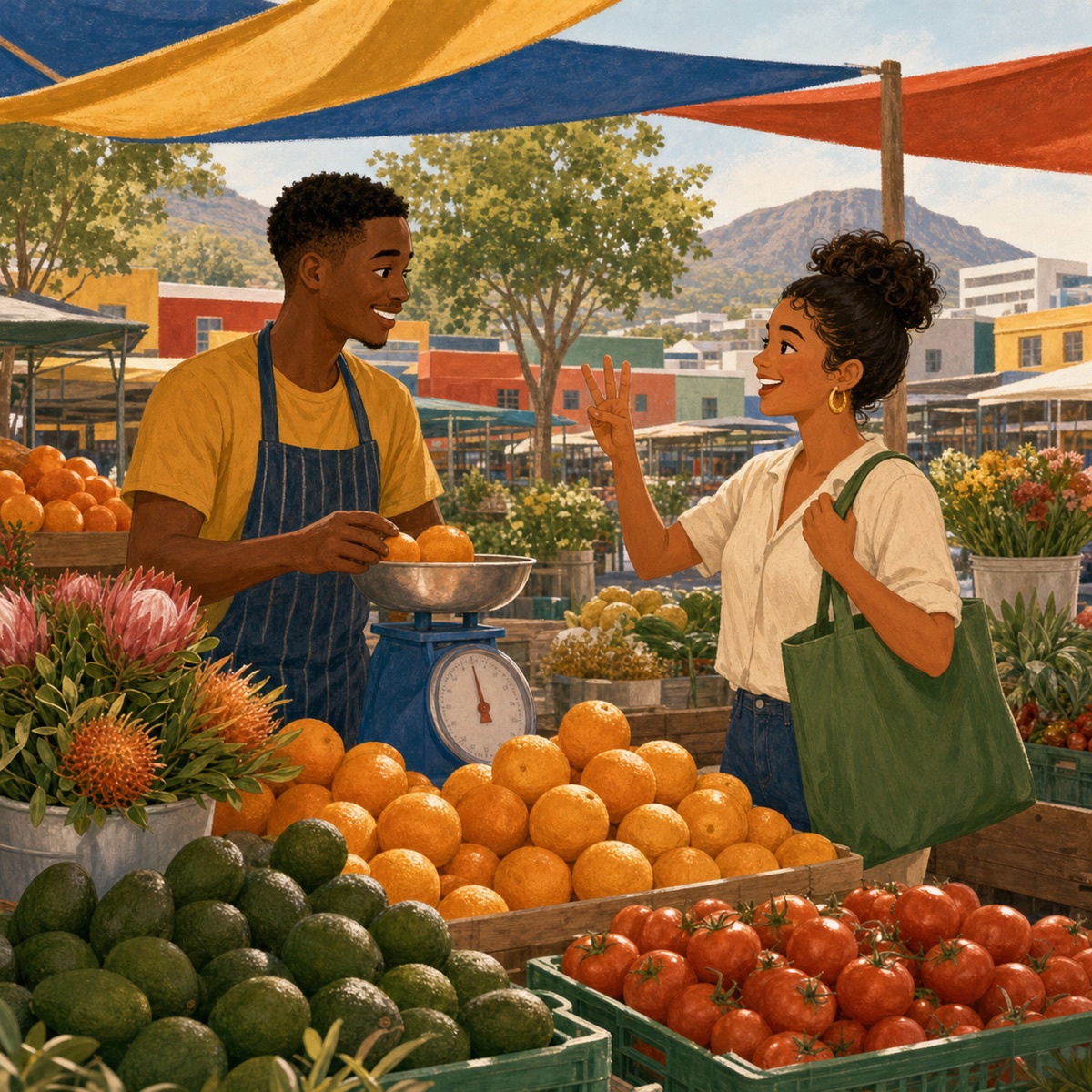 At the market